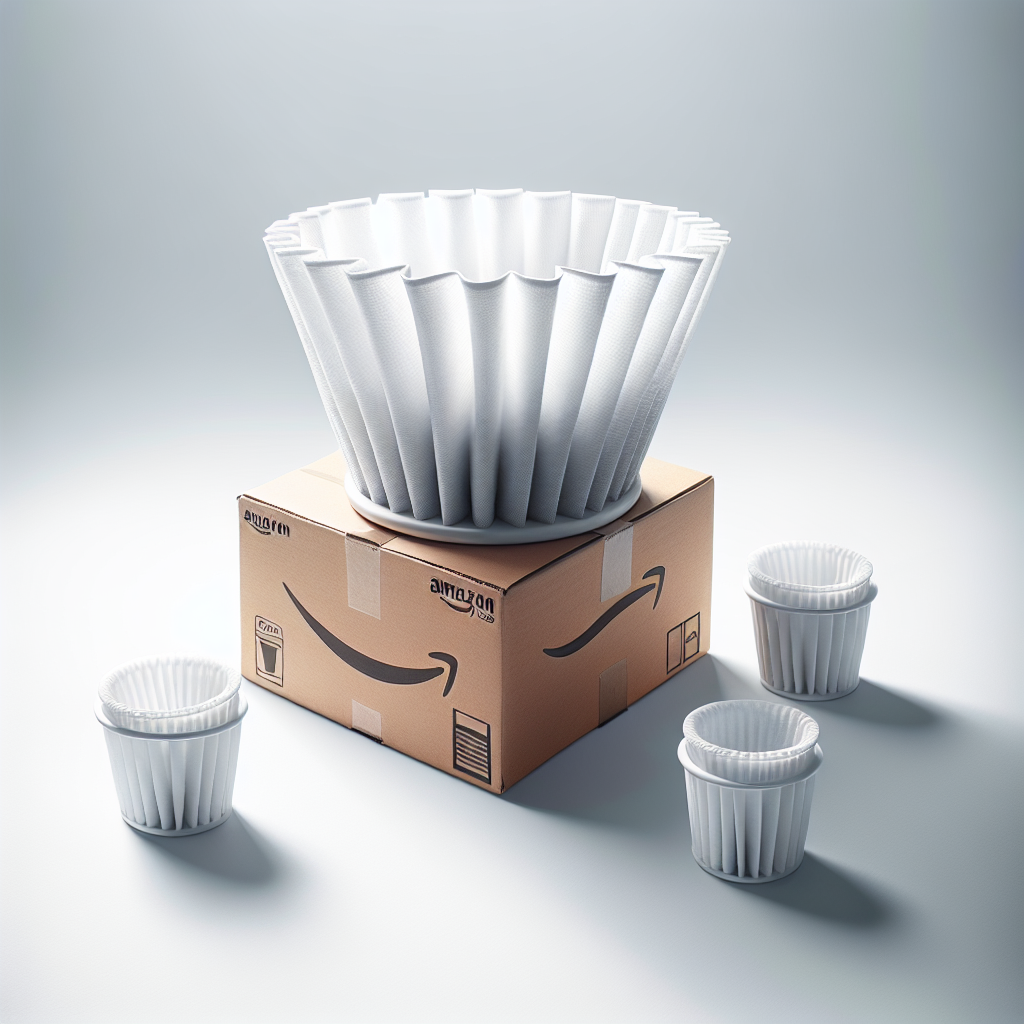 Amazon Basics Basket Coffee Filters for 8-12 Cup Coffee Makers, White, 200 Count