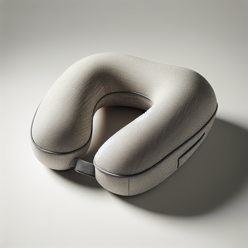 napfun Neck Pillow for Traveling, Upgraded Travel Neck Pillow for Airplane 100% Pure Memory Foam Travel Pillow for Flight Headrest Sleep, Portable Plane Accessories, Light Grey