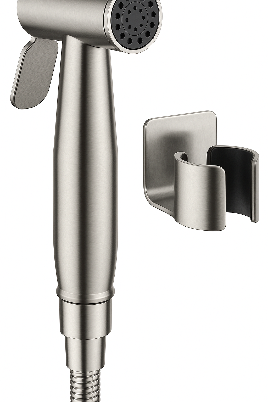 Arofa Handheld Toilet Bidet Sprayer for Toilet-Adjustable Water Pressure Control with Bidet Hose for Feminine Wash, Stainless Steel Brushed Nickel Bidet Faucet Cloth Diaper for Baby Wash